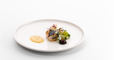 Kelemen Roland, a Hunguest Hotel Aqua Sol szakácsának tányérja a Bocuse d'Or magyarországi selejtezőjén 2020.